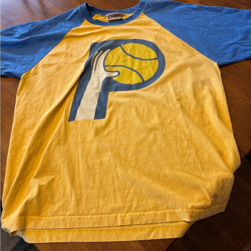 Blue and Yellow Graphic Tee